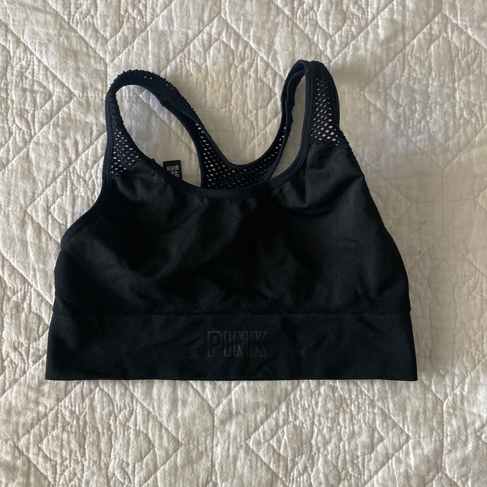 Womens black sports bra